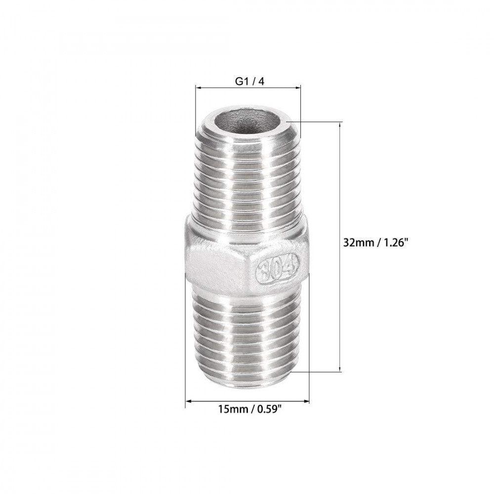 1/4" 15 mm x 32 mm Csőcsatlakozó, Külső Menetes, 3 darab Újracsomagolt termék - Outlet24