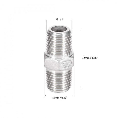 1/4" 15 mm x 32 mm Csőcsatlakozó, Külső Menetes, 3 darab Újracsomagolt termék - Outlet24