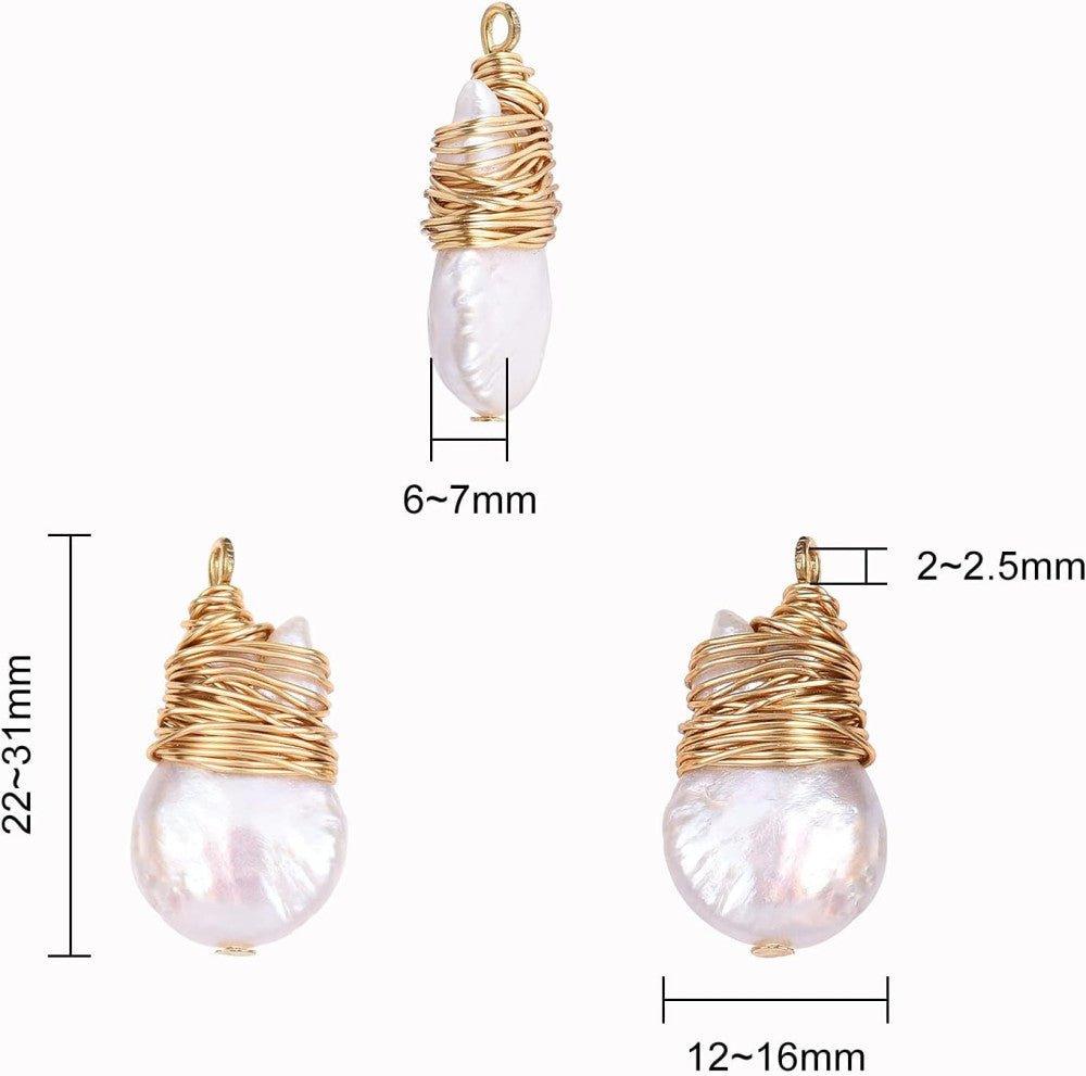 2 db gyöngy medál arany csepp - 22~31x12~16mm - Outlet24