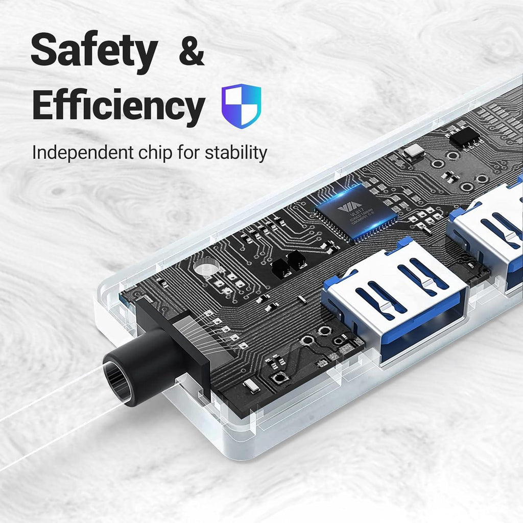 4 Port USB 3.0 Ultra-Slim Hub - Magas Sebességű Adapter PC, MAC, MacBook - Outlet24