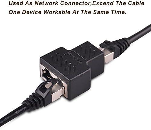 RJ45 Ethernet Splitter Adapter - Arany Dupla Aljzat HUB - Outlet24