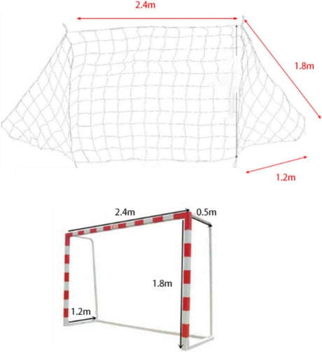 DEWIN Profi Futballháló 8x6 láb - Ütésálló, Teljes Méretű Kapuhoz - Image 2