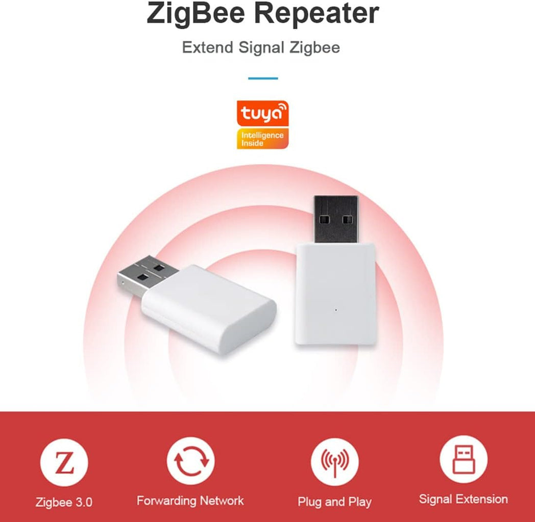 Iegefirm Tuya ZigBee jelismétlő - 20m-es hatótávolságú USB bővítő okoseszközökhöz - Image 3