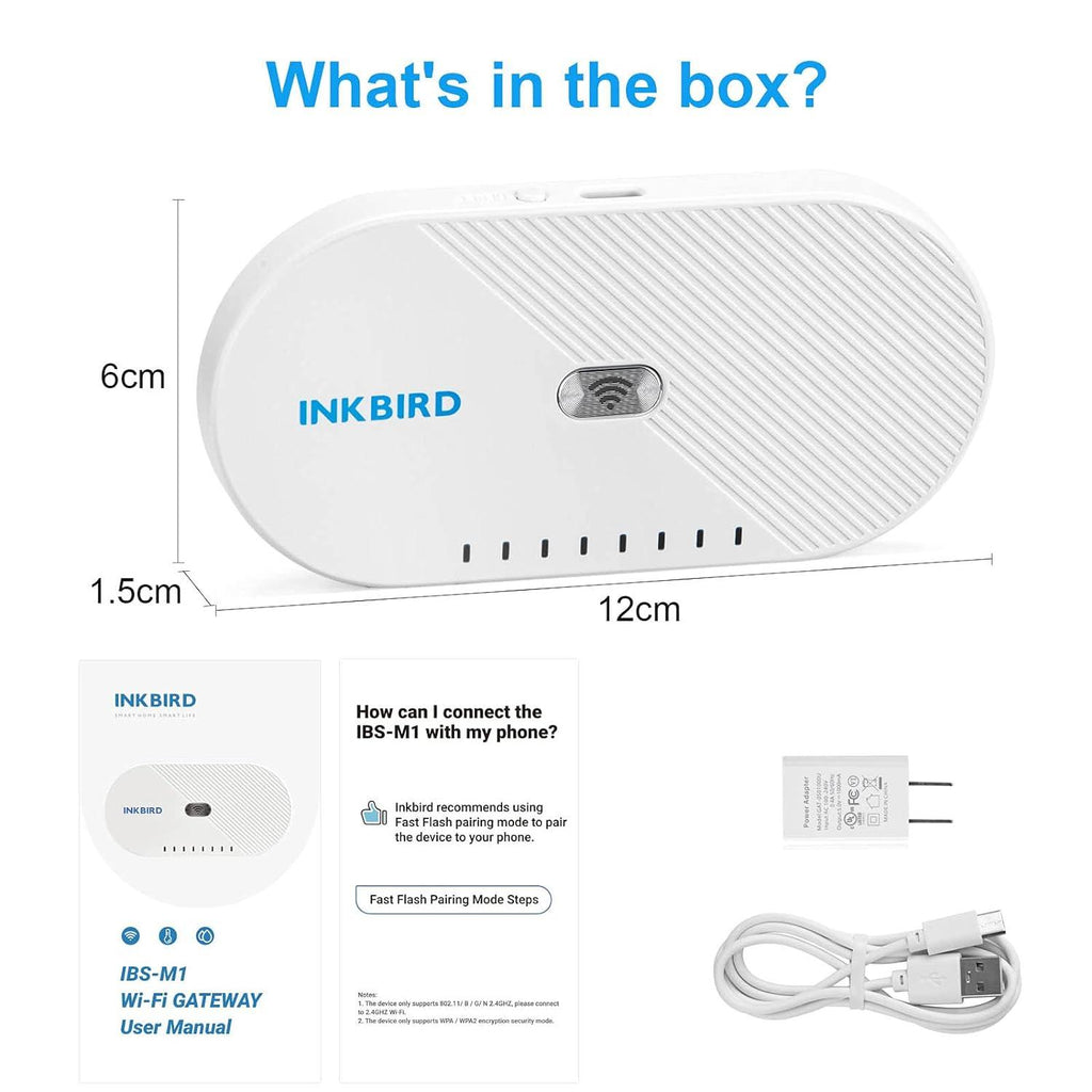 Inkbird IBS-M1 WiFi Gateway - Távoli Hőmérséklet és Páratartalom Monitorozás - Outlet24