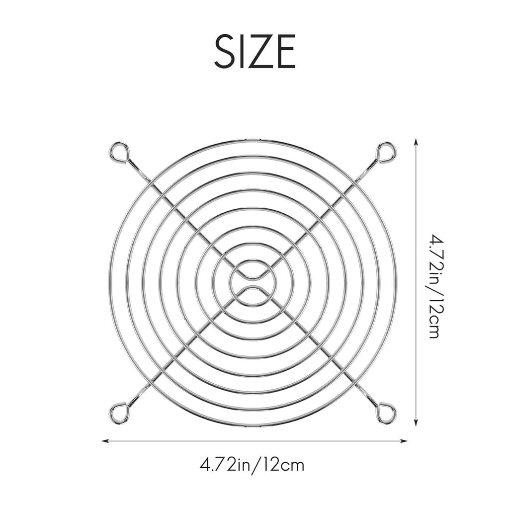 Fém Ventilátorrács 120mm Számítógépházhoz, Ezüst - Outlet24