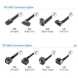 10Gtek Mini SAS HD SFF-8643 - SFF-8087 Kábel, 0.6m, 12Gbps - Outlet24