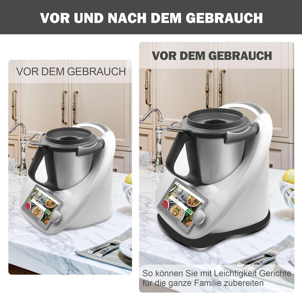 Thermomix TM6 TM5 görgős alátét - Fekete akril csúsztatólap Vorwerk robotgéphez - Image 3