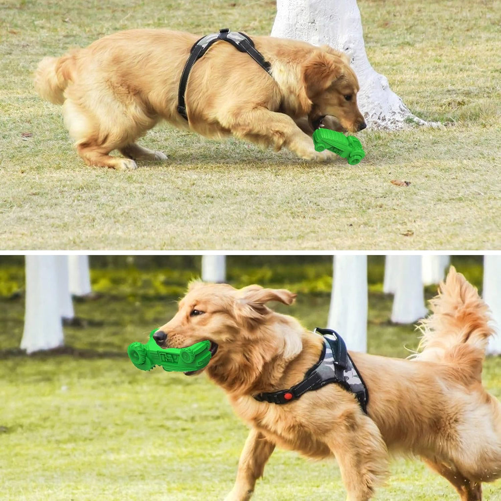 MASBRILL Erős Rágójáték Kutyáknak - Zöld, Természetes Gumi, Fogápoló, Csipogós - Image 8