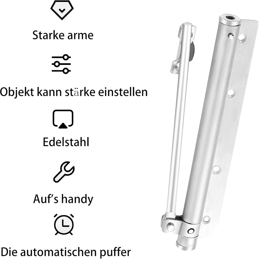 Állítható, csendes, automata ajtócsukó 80kg-ig - 2db csomag, szállodákba, raktárakba - Image 3