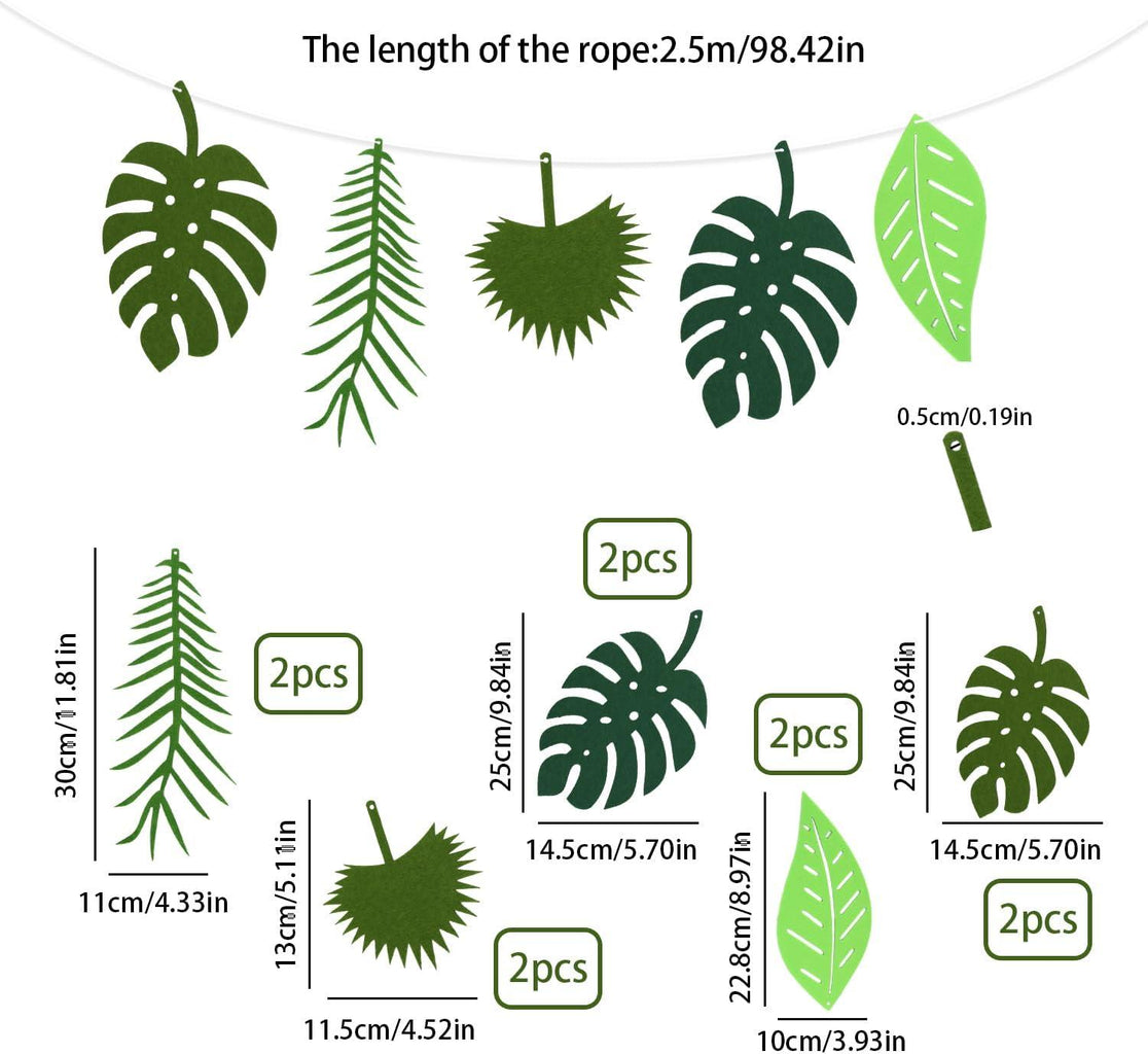 Trópusi Zöld Pálmafüzér 4 Csomag - Időjárásálló, Újrafelhasználható Dekor - Outlet24