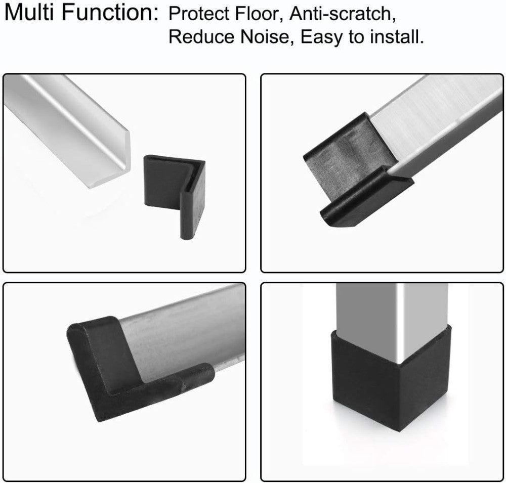 8 db fekete gumi L alakú bútor párna 30mmx30mm - Outlet24