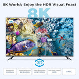 8K HDMI 2.1 Kábel 1M 48Gbps Ultra High Speed HDMI Kábel, Dynamic HDR, eARC, Dolby - Outlet24