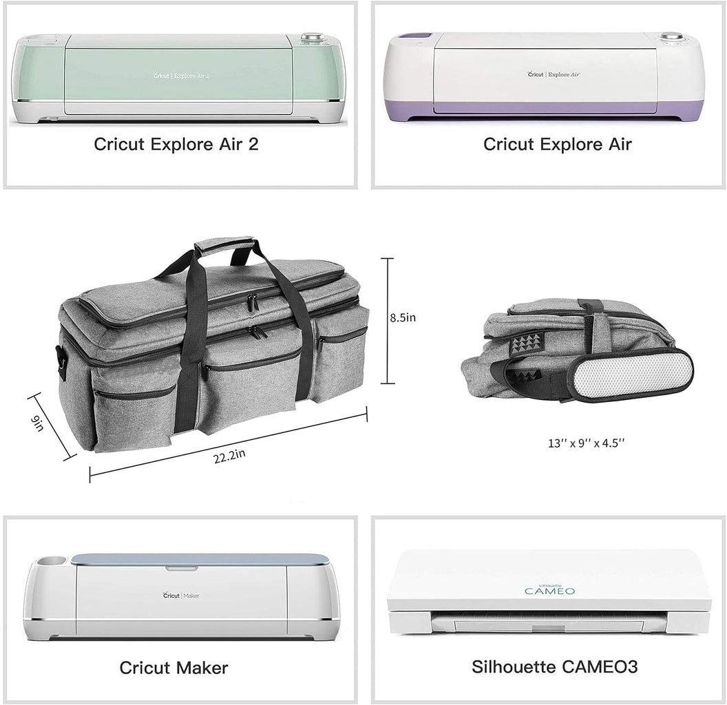 ProCase táska Cricut Maker 3 és Explore 3 plottergépekhez - Szürke, strapabíró hordtáska - Image 2