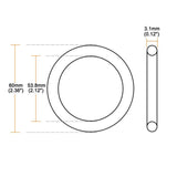 Sourcing Map 10 db nitril, O tömítőgyűrű(53,6 x 60 x 3,1 mm) - Outlet24