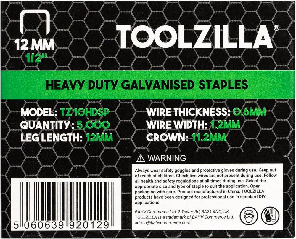 TOOLZILLA 5000 Erős Galvanizált Tűzőkapocs 12mm - Outlet24