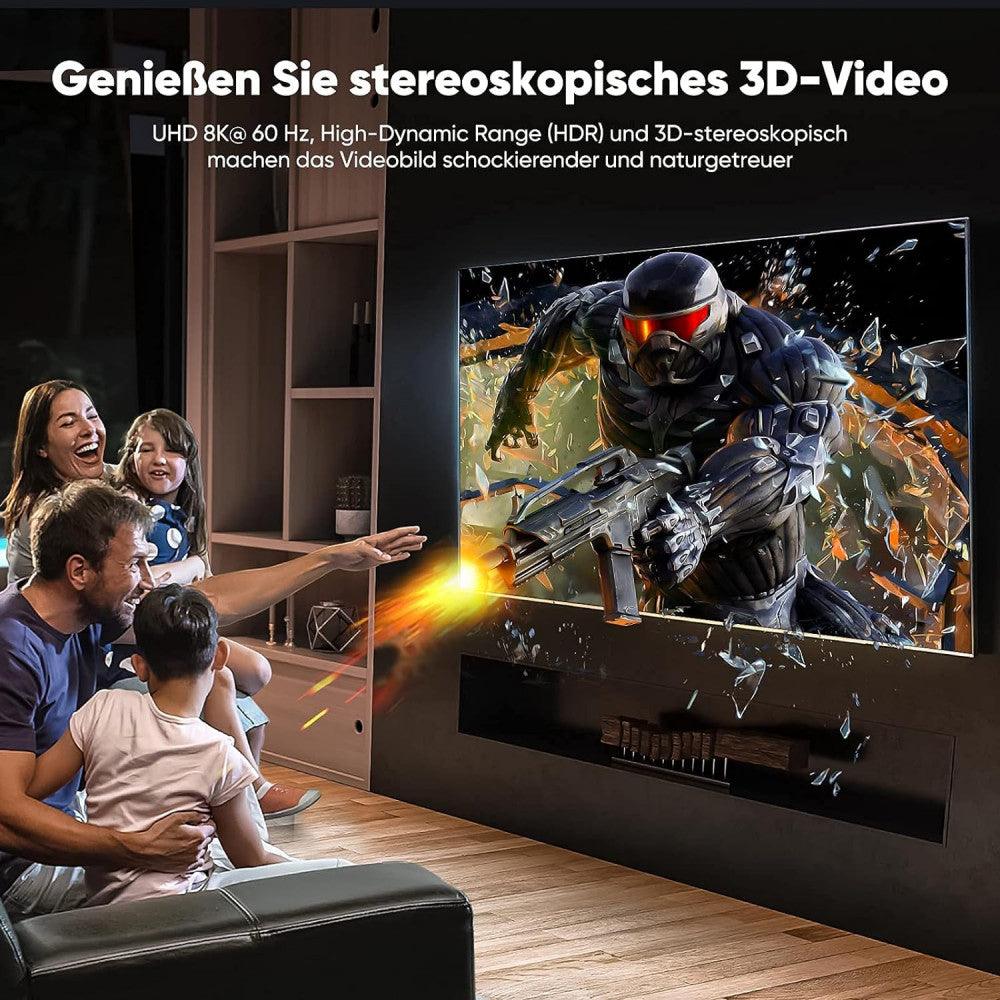 SNOWKIDS 8K DisplayPort Kábel 1.4, 5m, DP Kábel, Laptop PC TV Projektor Játék Monitorhoz Újracsomagolt termék - Outlet24