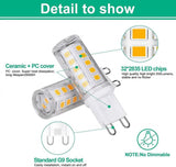 Tailcas G9 LED Izzó, 3.5W, Meleg Fehér 3000K, 350LM, Nem Dimmelhető (5 Csomag) Újracsomagolt termék - Outlet24