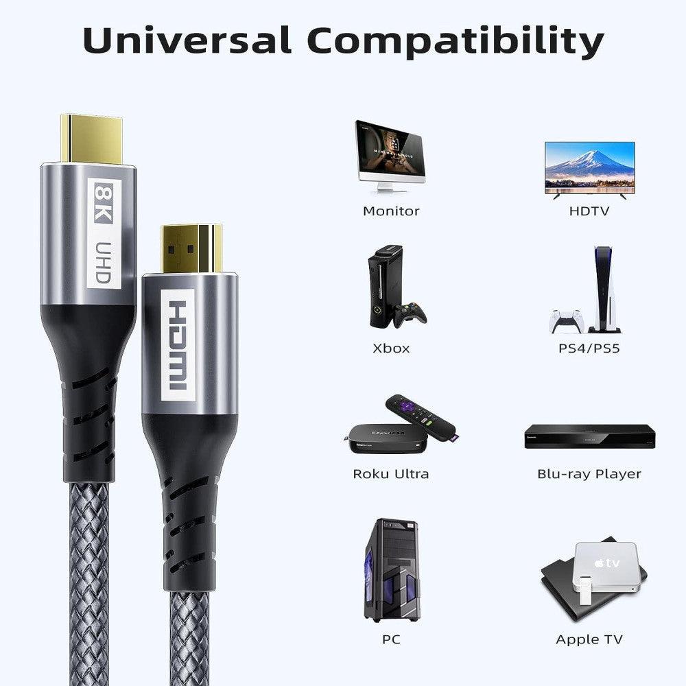 Ultra-Magas Sebességű 8K HDMI Kábel, Dinamikus HDR Színnel és Univerzális Kompatibilitással - Outlet24