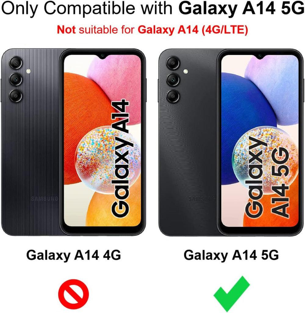 Samsung Galaxy A14 5G tok (4G-hez nem) Átlátszó burkolat megerősített sarok Vékony karcolásgátló ütésálló - Outlet24