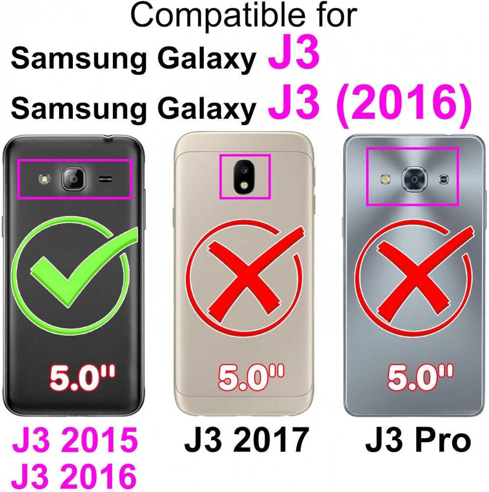 Samsung Galaxy J3 2016 Bőr Flip Tok Macskás, Kártyatartóval és Mágneszárral Újracsomagolt termék - Outlet24