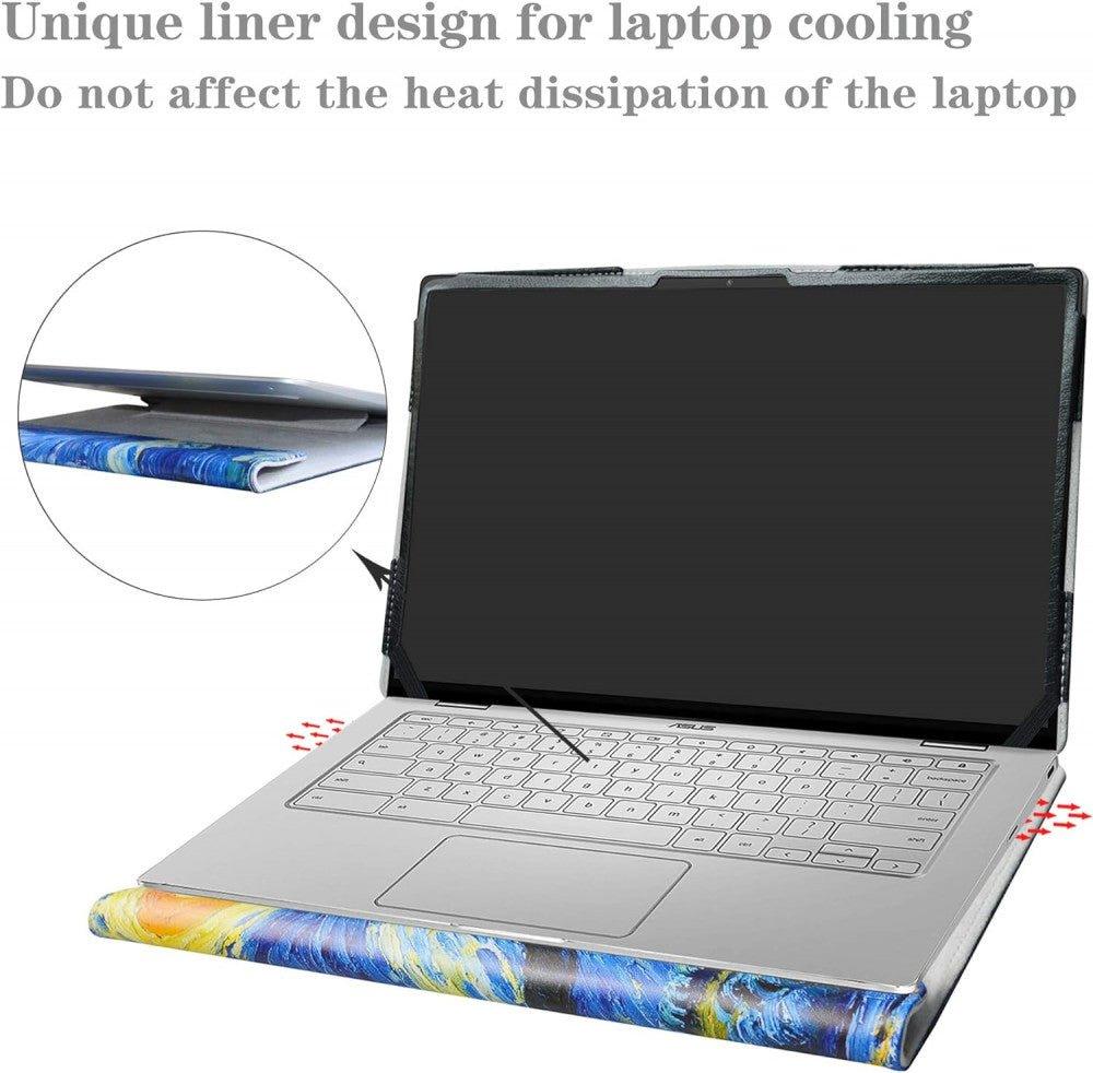 Alapmk Védőtok ASUS Chromebook Flip C434, HP EliteBook x360 1040 G8 Laptopokhoz, Csillagos Éjszaka - Outlet24