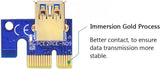 APKLVSR PCI-E Riser Adapter, USB 3.0 kábel, LED Grafikus Bővítés Kriptovaluta Bányászathoz - Outlet24