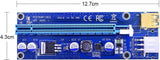 APKLVSR PCI-E Riser Adapter, USB 3.0 kábel, LED Grafikus Bővítés Kriptovaluta Bányászathoz - Outlet24