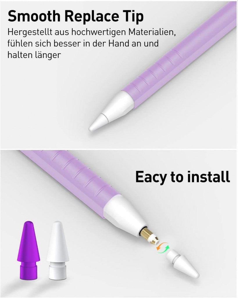 Apple Pencil Cserehegyek és Szilikon Tok, 2. Gen - Lila - Outlet24