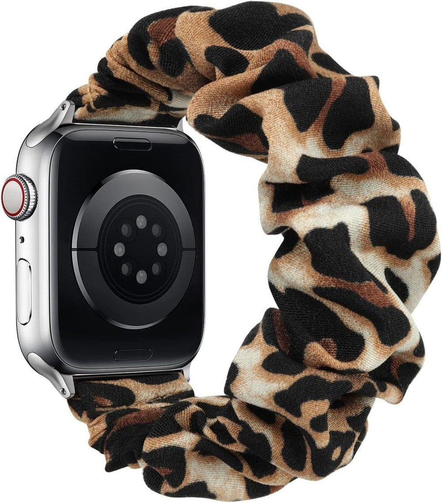 Apple Watch (38mm/40mm/41mm) Leopárd Mintás Rugalmas Óraszíj, L-es - Outlet24