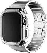 Apple Watch Series 7/6/5/4/3/2/SE Óraszíj 2 Darabos Készlet (Fekete-Ezüst) Újracsomagolt termék - Outlet24