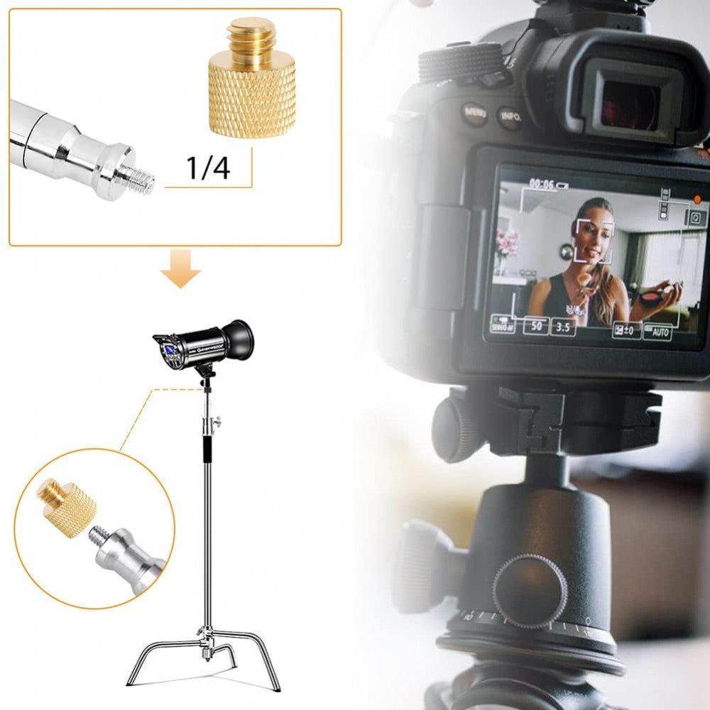 Arany Színű Menetadapter Készlet, 1/4 és 3/8 Csavarokhoz, Tripod Adapterekkel (6 db) - Outlet24