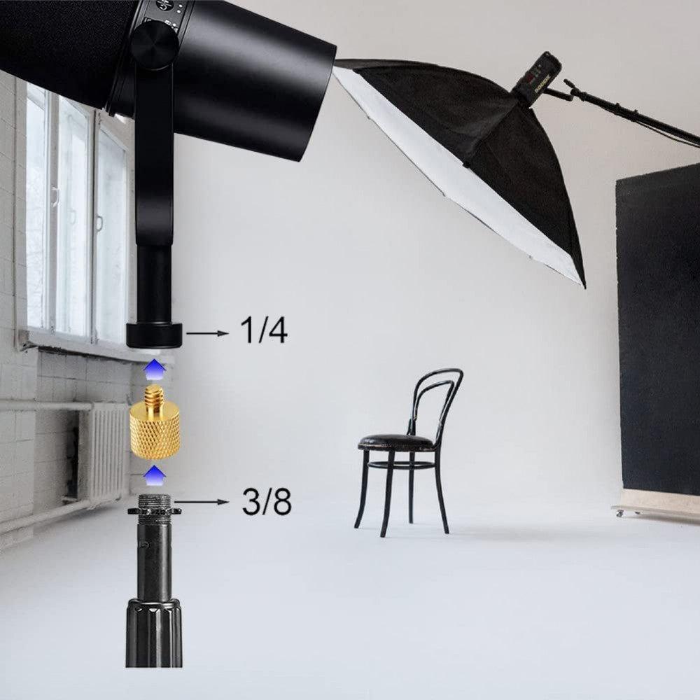 Arany Színű Menetadapter Készlet, 1/4 és 3/8 Csavarokhoz, Tripod Adapterekkel (6 db) - Outlet24