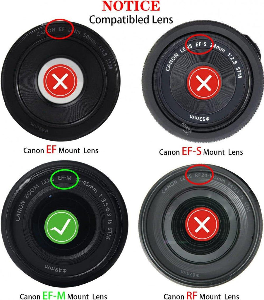 Canon EOS M Sorozat Objektívvédő Sapka 2 darabos - Fekete ABS Plastic - Outlet24