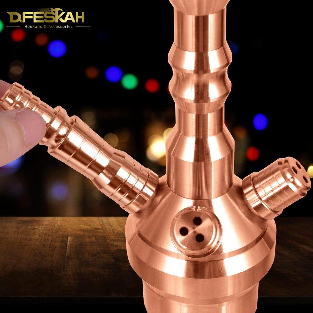 DFESKAH Rozéarany Shisha Tömlő Adapter V2A Rozsdamentes Acél, 2db Szett Újracsomagolt termék - Outlet24