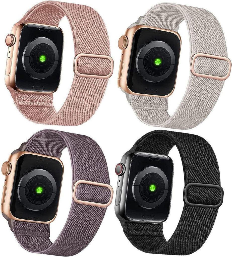 Elasztikus, nylon anyagú, szíj Apple Watch okosórákhoz 4 db-os Újracsomagolt termék - Outlet24