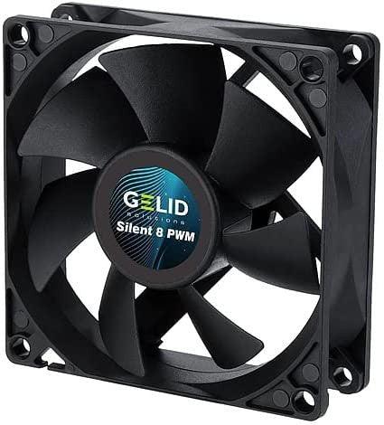 Gelid Solutions Silent 8 PWM fekete tokos ventilátor 80mm-4 tűs csendes működés-80x80x25mm - Outlet24