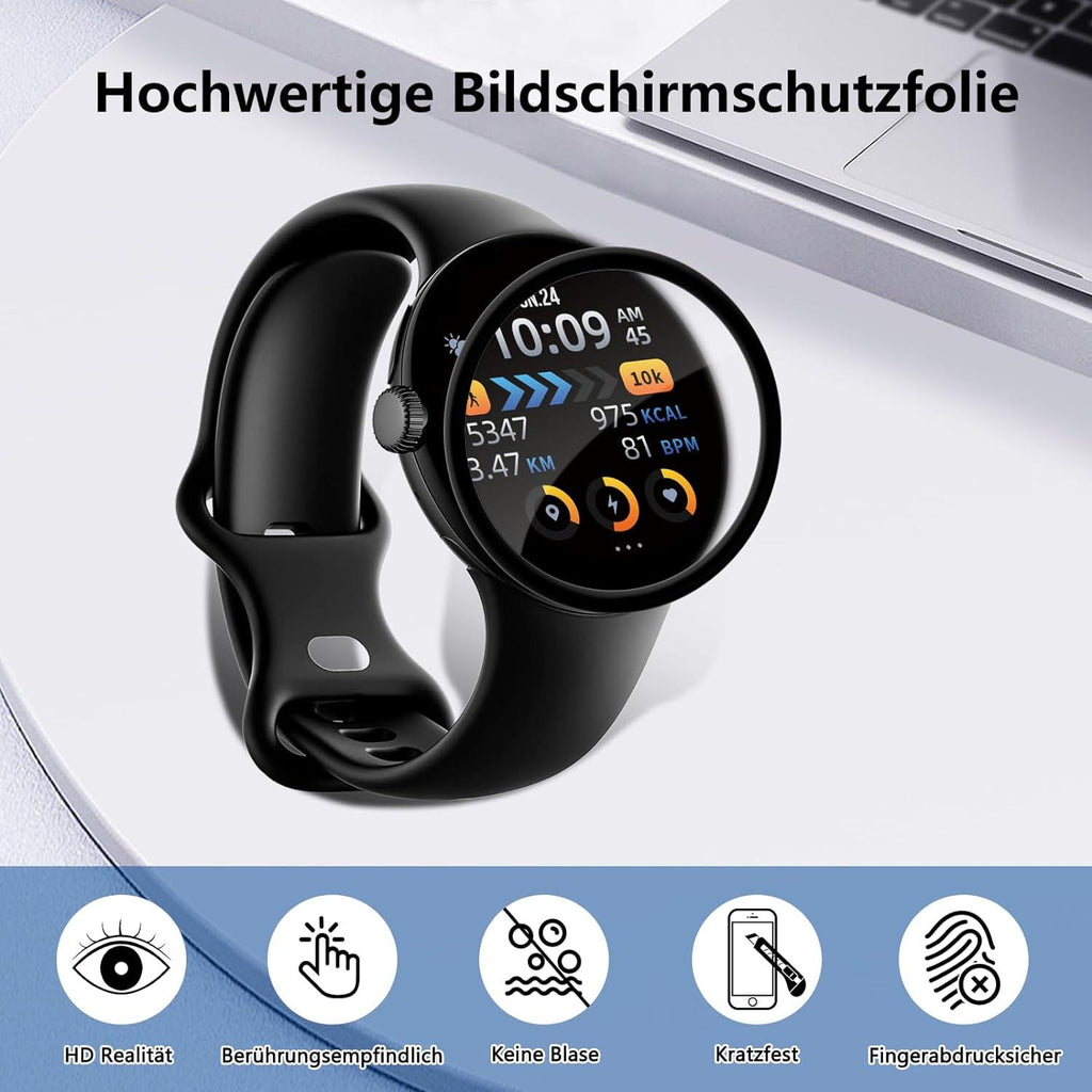 Google Pixel Watch Képernyővédő, 2db TPU Üvegfólia, HD, Buborékmentes - Outlet24