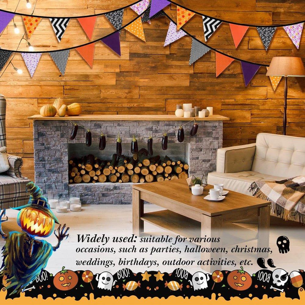 Halloween Dekor Pamut Zászlófüzér 42 Darabos Szett ( Méret:12M ) - Outlet24