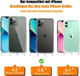 iPhone 11 Pro 4 az 1-ben Ütésálló Szilikon Tok + 2 Kijelzővédő Üvegfólia + Piros Színű Nyakba Akasztható Pánt (Víztiszta) - Outlet24