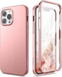 iPhone 13 Pro Szilikon Tok Beépített Képernyővédővel (Rosegold) - Outlet24