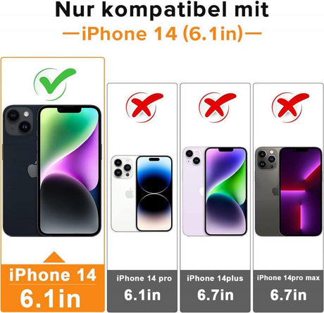 iPhone 14 Mágneses Gyűrűs Szilikon Tok (Sötétkék) - Outlet24