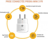 Konyks Priska Mini 3 FR WiFi + BT Okos Konnektor, Alexa és Google Home Kompatibilis, Fehér/Átlátszó Újracsomagolt termék - Outlet24