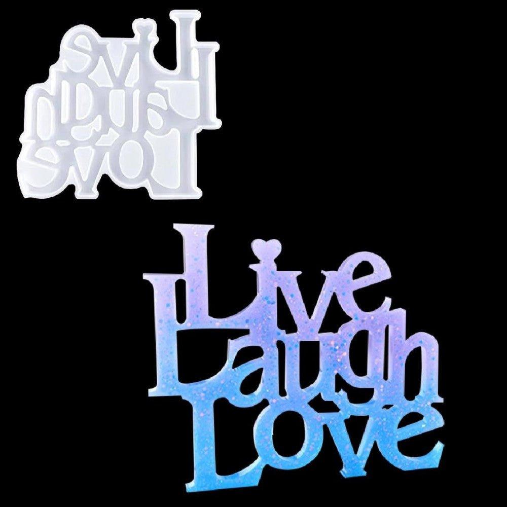 "Live Laugh Love" Szilikon Öntőforma, Kristály Betűk, DIY Fali Dekoráció és Asztaldísz - Outlet24