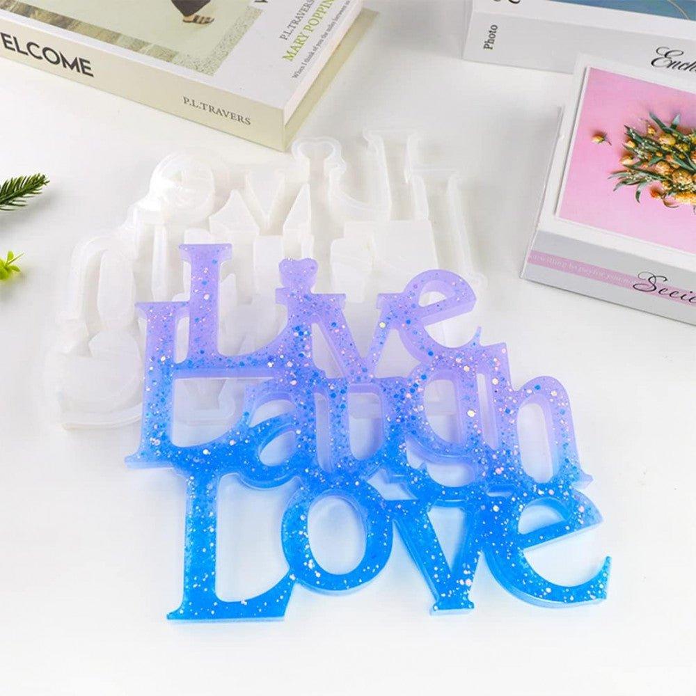 "Live Laugh Love" Szilikon Öntőforma, Kristály Betűk, DIY Fali Dekoráció és Asztaldísz - Outlet24