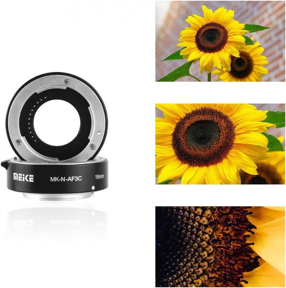 MK-N-AF3C-Black Auto Focus Macro Metal Extension Tube Adapter - Outlet24