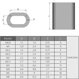 MroMax Alumínium Drótkötél Hurokcső 100db Ezüst Színű M2.5 - Kutyapórázhoz, Ruhaszárítóhoz és Dekorációhoz Újracsomagolt termék - Outlet24