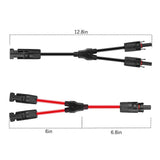 Napelemes Kábel Y Aljzattal, PV Paralel Adapter, Fotovoltaikus Csatlakozó, 30A (1 piros +1 fekete) Újracsomagolt termék - Outlet24