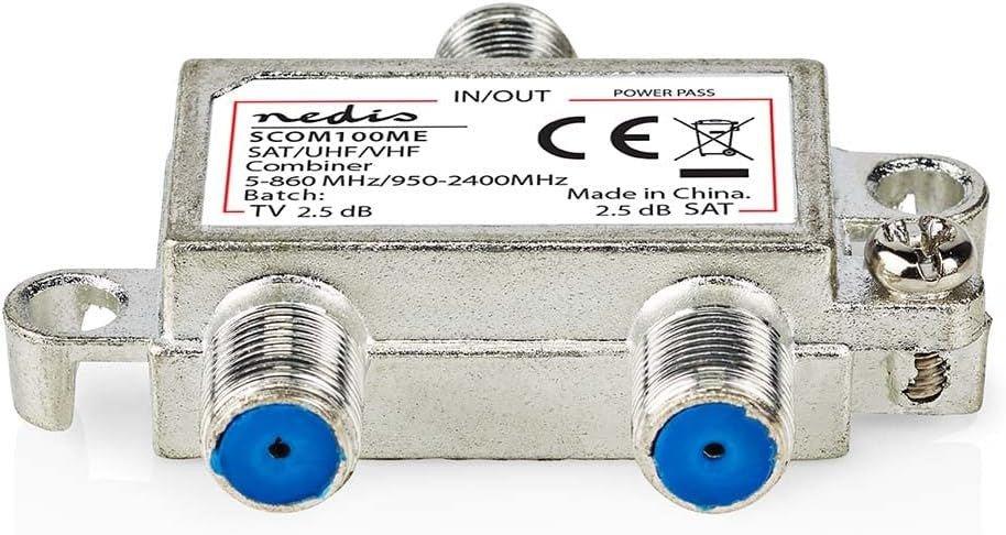 Nedis SCOM100ME Műholdas Soft 2 az 1-ben F csatlakozó VHF/UHF: 5 – 860 MHz Műhold: 950 – - Outlet24